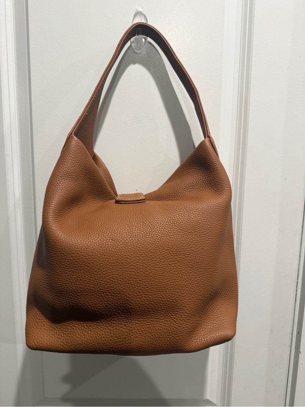 Dooney & Bourke Brown Hobo Pebble Grain Small Logo Lock Sac Bag - Picture 8 of 10